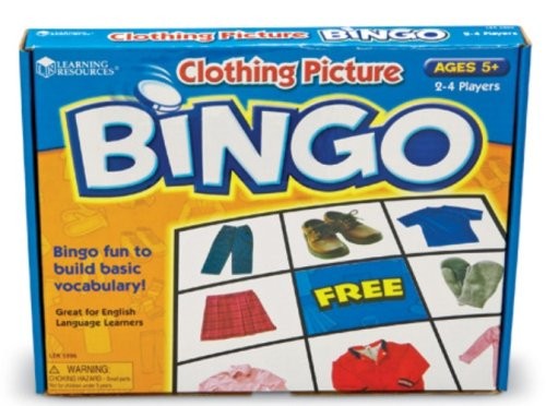 Clothing Picture Bingo
