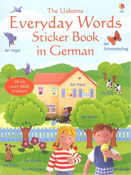 Everyday words sticker book in German