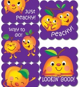 Sticker - Cartoon Fruit Peach Scratch n Sniff