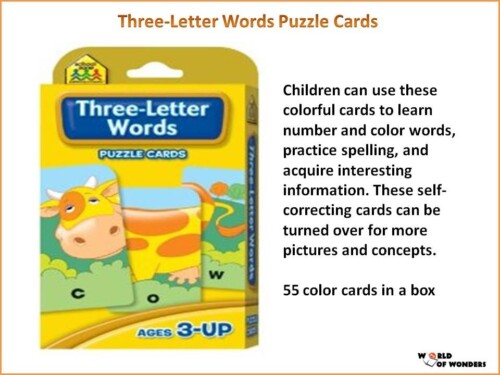 Three- Letter Words Puzzle Cards