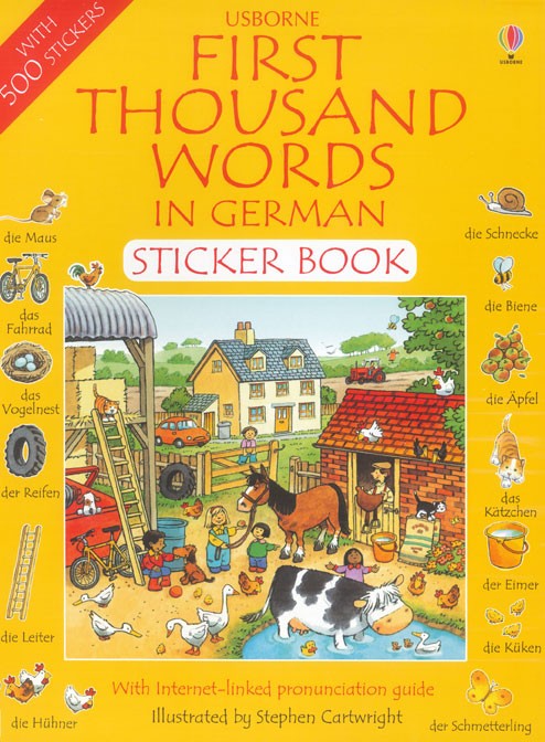 First Thousand words in german Sticker book