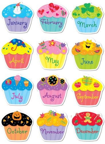 Poppin Patterns Birthday Cupcakes Stickers