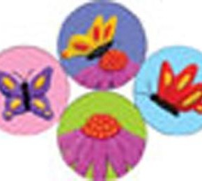 Flowers & Butterflies Clay Art Hot Spot Stickers