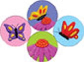 Flowers & Butterflies Clay Art Hot Spot Stickers