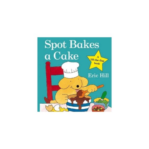 Spot bakes a cake