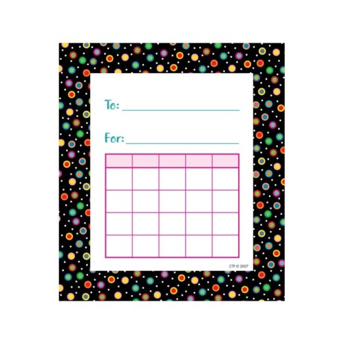 Dots on Black Student Incentive Chart CTP1480