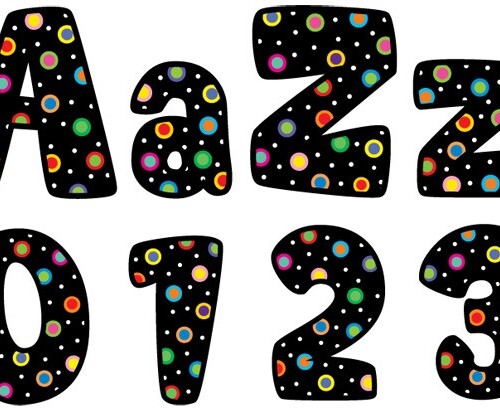 Dots on Black Upper and Lowercase Letter - CTP1196