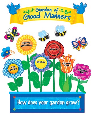 Garden Of Good Manners Mini Bulletin Board Set CTP1120