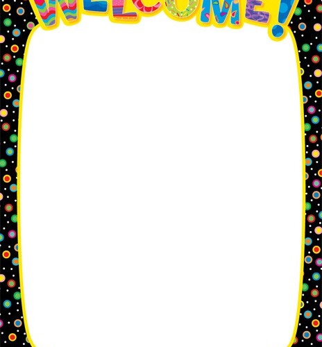 Dots on Black Welcome Poster Chart