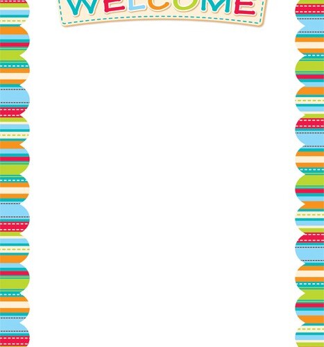 Dots on Turquoise Welcome Poster Chart