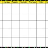 Dots on Black Small Calendar Chart