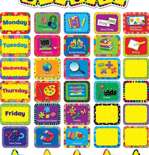 Poppin' Patterns Centers Mini Bulletin Board Set