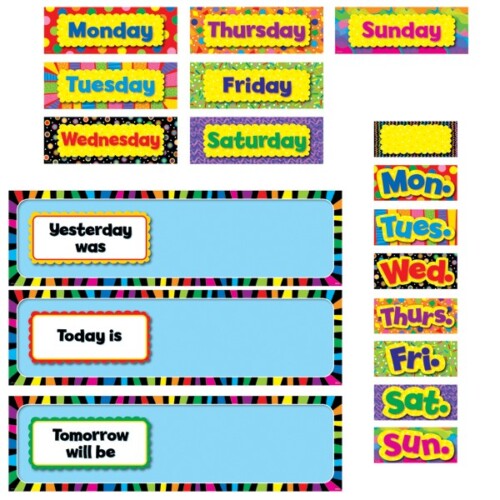 Poppin' Patterns Days of the Week Mini Bulletin Board