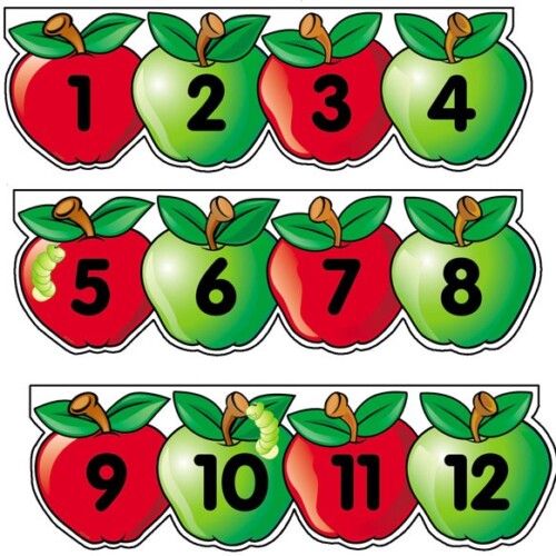 Apples Number Line Mini Bulletin Board Set