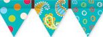 Dots on Turquoise Pennant Border