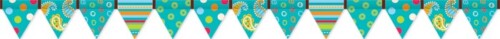 Dots on Turquoise Pennant Border