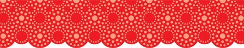 Lots of Dots Red Border