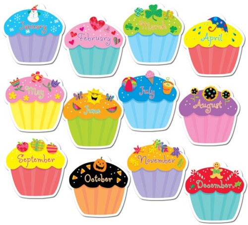 Cupcakes 10" Jumbo Designer Cut-Outs