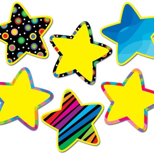 Poppin' Patterns Stars 10" Jumbo Designer Cut-Outs