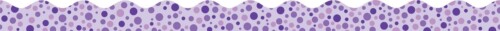 Scalloped Trimmer, Purple Polka Dots
