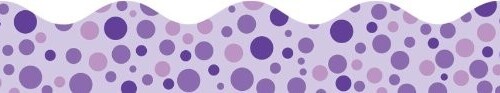Scalloped Trimmer, Purple Polka Dots
