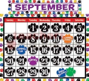 Paw print calendar &ndash; englishwooks