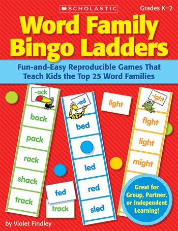 Word family bingo ladders grade K-2