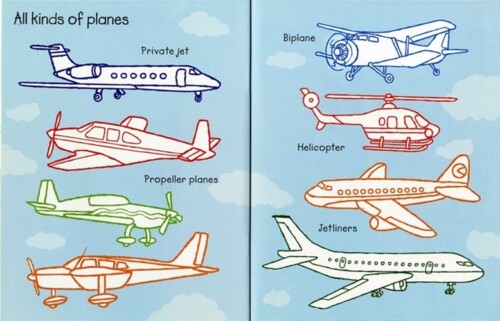 First colouring book airport