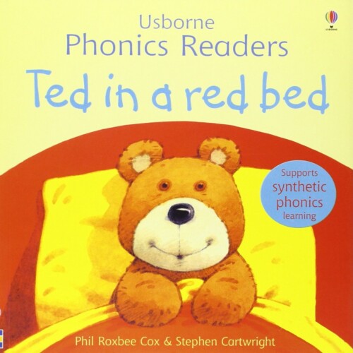 Ted in a red bed