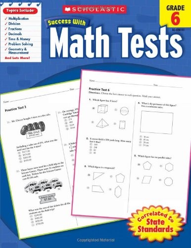 Success with Math Tests, Grade 6