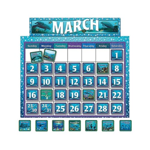 Classroom Calendar Bulletin Board from Wyland