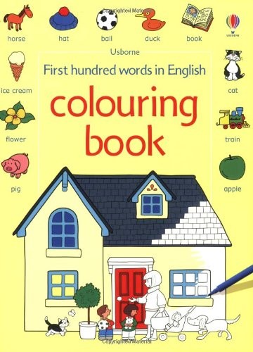 First 100 Words Colouring Book