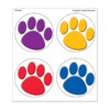 Colorful Paw Prints Wear 'Em Badge TCR4056