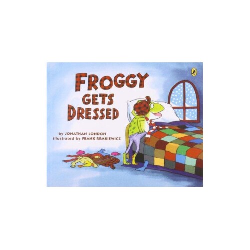 Froggy gets dressed