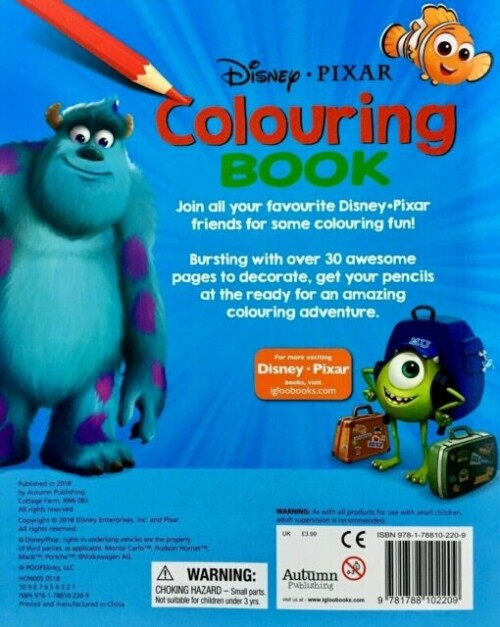 Disney Pixar Colouring Book