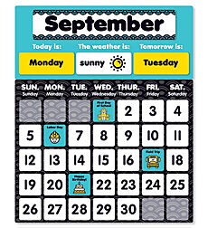 Aqua Oasis Calendar Bulletin Board Set